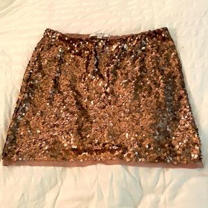 LC Lauren Conrad. Sequined brown skirt. Perfect for the upcoming holidays.